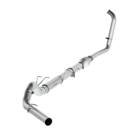 5 Inch Turbo Back Stock Cat Single Side Exit Aluminized Steel For 03-07 Ford F-250/350 6.0L, Extended Cab/Crew Cab MBRP