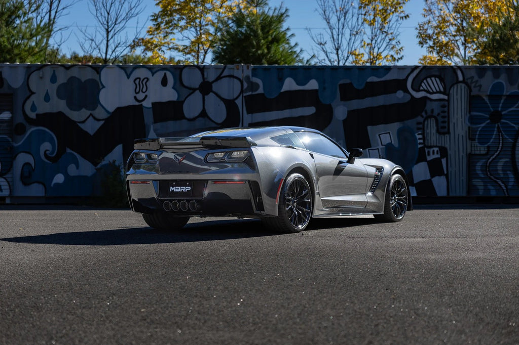14-19 Chevrolet Corvette C7 6.2L, Armor Pro 3-Inch Axle-Back Dual Split Rear Quad Outlet with Carbon Fiber Tips, Active MBRP