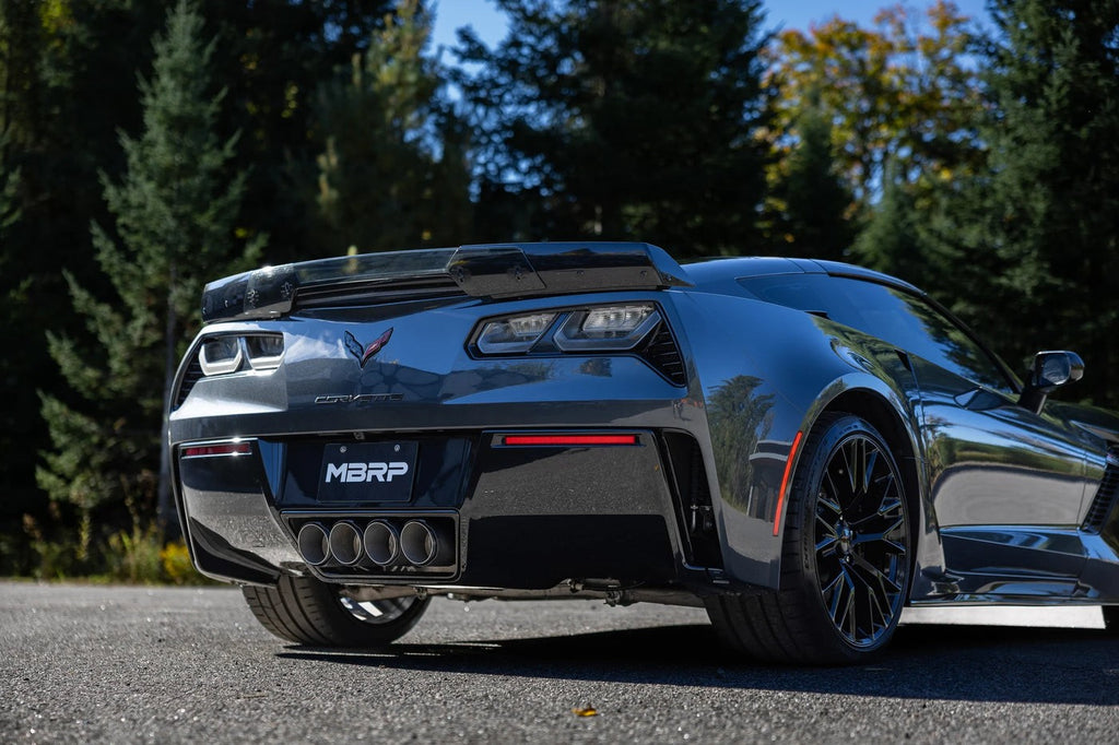 14-19 Chevrolet Corvette C7 6.2L, Armor Pro 3-Inch Axle-Back Dual Split Rear Quad Outlet with Carbon Fiber Tips, Active MBRP