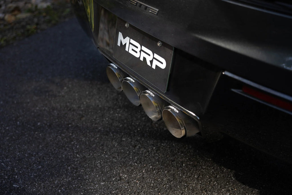 14-19 Chevrolet Corvette C7 6.2L, Armor Pro 3-Inch Axle-Back Dual Split Rear Quad Outlet with Carbon Fiber Tips, Active MBRP