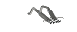 3 Inch Dual Muffler Axle Back With Quad 4 Inch Dual Wall Tips For 14-19 Corvette T304 Stainless Steel MBRP