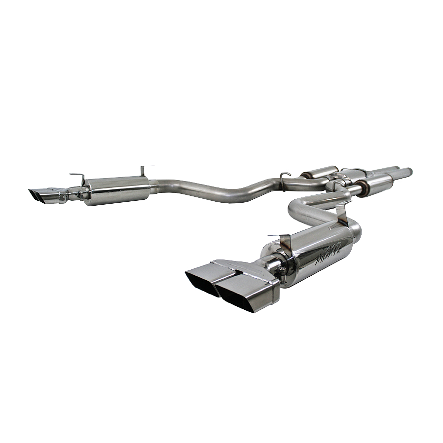 Cat Back Exhaust System Dual Split Rear T304 Stainless Steel Street Version For 08-14 Dodge Challenger SRT8, 6.1L Hemi MBRP