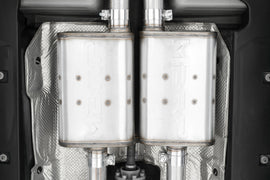 15-23 Dodge Challenger T304 Stainless Steel 2.5 Inch Cat Back Dual Rear Exit with Carbon Fiber Tips Exhaust System MBRP