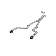 Cargar imagen en el visor de la galería, T304 Stainless Steel 3.0 Inch Cat-Back Dual Rear Race Profile with Dual Carbon Fiber Tips 15-23 Dodge Charger MBRP