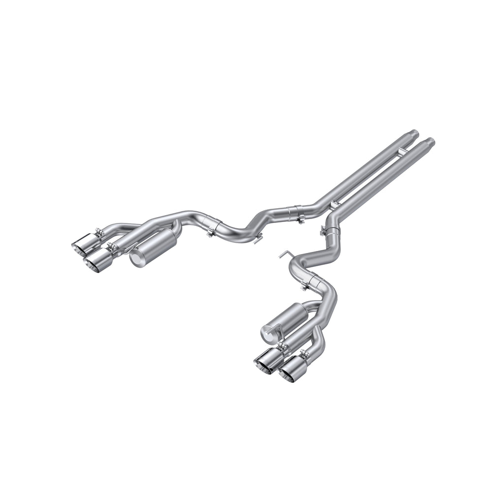 3 Inch Cat Back Exhaust System For 18-23 Ford Mustang GT 5.0L With Quad 4 Inch Dual Wall Tips Race Version Aluminized Steel MBRP