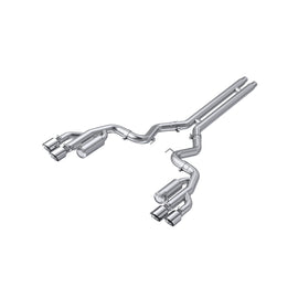 3 Inch Cat Back Exhaust System For 18-23 Ford Mustang GT 5.0L With Quad 4 Inch Dual Wall Tips Race Version Aluminized Steel MBRP