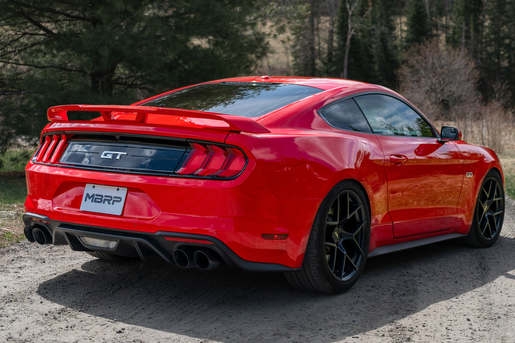 Exhaust Pipe 2.5 Inch Axle Back With Quad 4 Inch Dual Wall Tips For 18-23 Ford Mustang GT 5.0L Non Active Exhaust T304 Stainless Steel MBRP