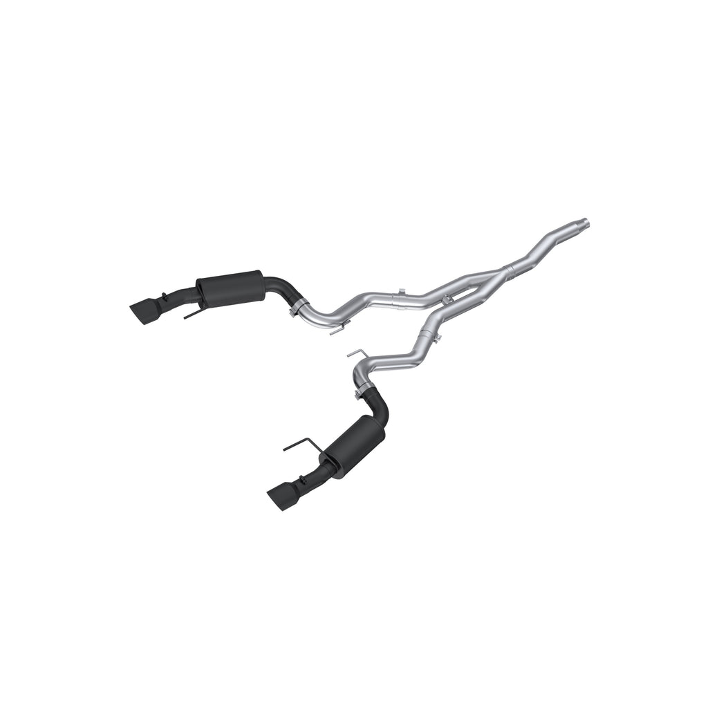 3 Inch Cat Back Exhaust System For 15-18 Ford Mustang 2.3 EcoBoost and 19-Up Ford Mustang 2.3L EcoBoost Dual Split Rear Street Version 4.5 Inch Tips Armor BLK MBRP