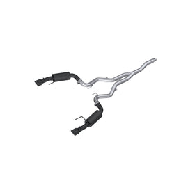 3 Inch Cat Back Exhaust System For 15-18 Ford Mustang 2.3 EcoBoost and 19-Up Ford Mustang 2.3L EcoBoost Dual Split Rear Street Version 4.5 Inch Tips Armor BLK MBRP