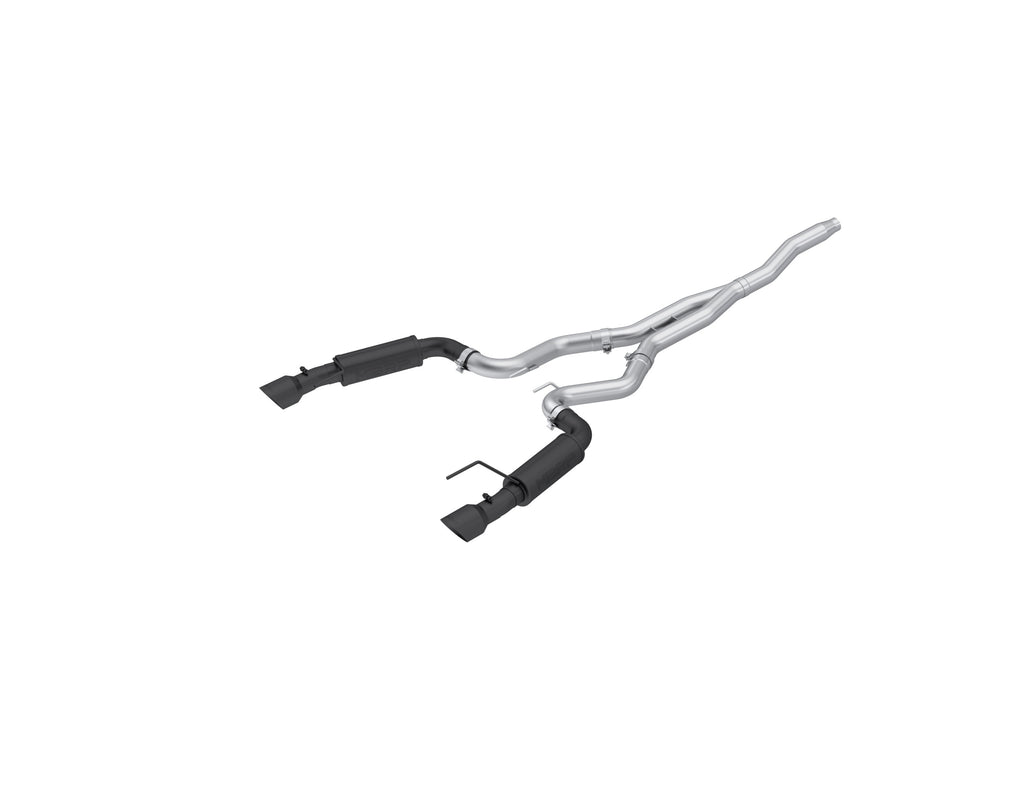 3 Inch Cat Back Exhaust System Dual Split Rear For 15-Up Ford Mustang 2.3 EcoBoost Race Version 4.5 Inch Tips Black MBRP
