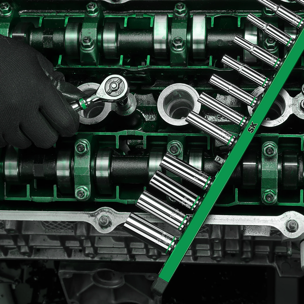 SK Tools 1/4" Drive 12 Pce Metric Deep Chrome Socket Set | SK01345