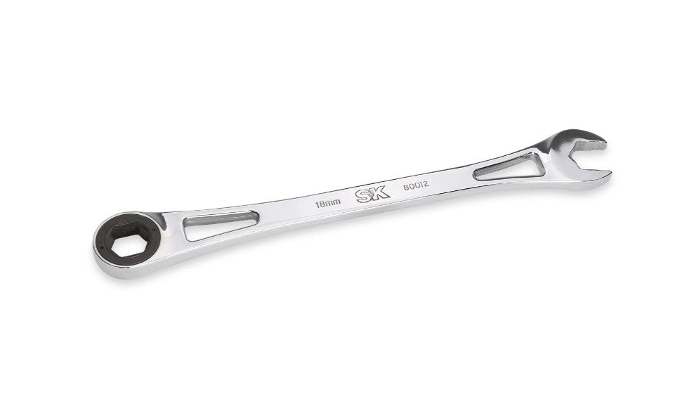SK Tools 12 Piece Metric X-Frame Combination Ratcheting Wrench Set | SK80019