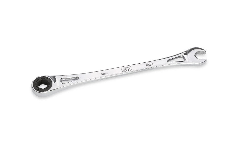 SK Tools 12 Piece Metric X-Frame Combination Ratcheting Wrench Set | SK80019