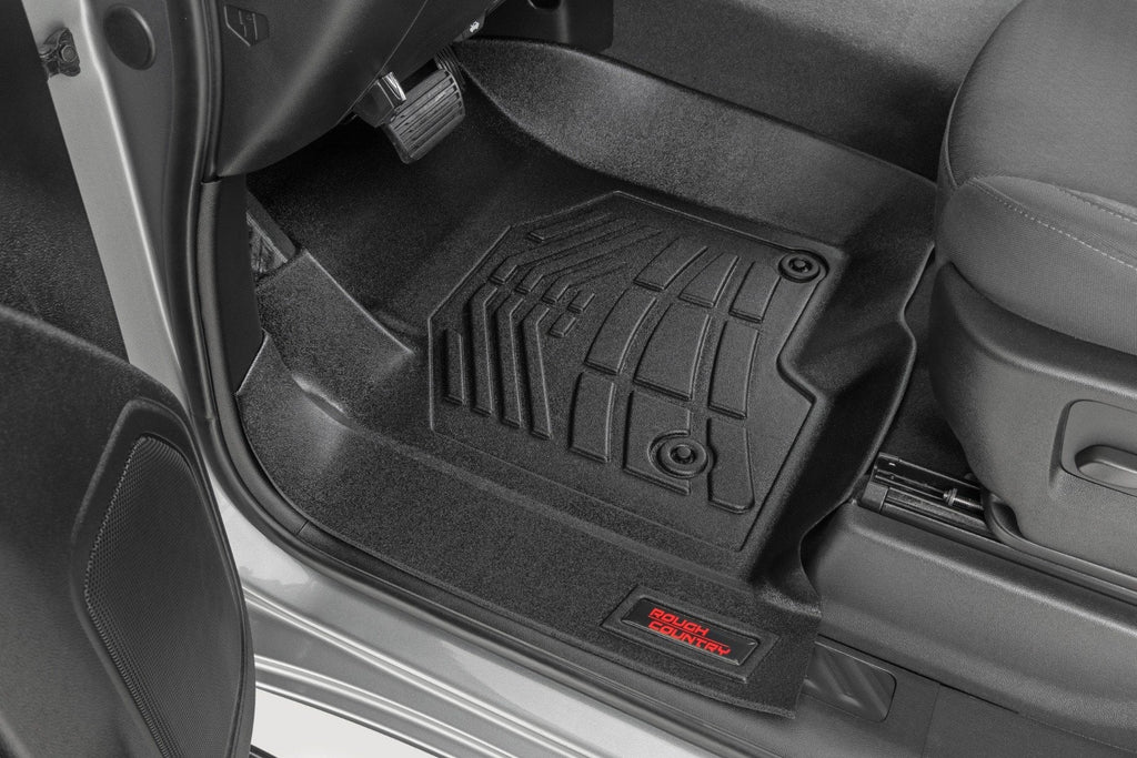 Sure-Fit Floor Mats FR & RR FR Bucket Crew Silverado/Sierra 1500/2500HD/3500HD (19-26) Rough Country