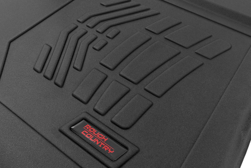 Sure-Fit Floor Mats FR & RR FR Bucket Crew Silverado/Sierra 1500/2500HD/3500HD (19-26) Rough Country