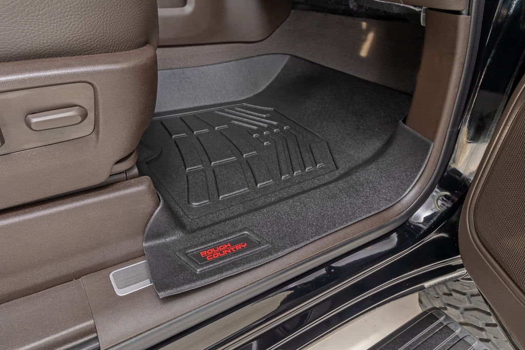 Floor Mats FR Bucket Crew Silverado/Sierra 1500/2500HD/3500HD (19-26) Rough Country