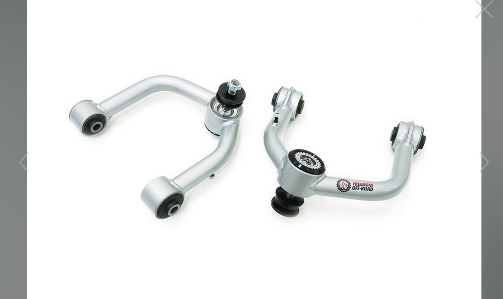 Freedom Off-Road Front Upper Control Arms for 2-4 Inch Lift Uni-Ball 01-07 Toyota Sequoia/00-06 Toyota Tundra