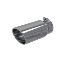 Cargar imagen en el visor de la galería, Exhaust Tail Pipe Tip 5 Inch O.D. Angled Rolled End 4 Inch Inlet 12 Inch Length T304 Stainless Steel MBRP