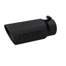 Cargar imagen en el visor de la galería, Exhaust Tip 5 Inch O.D. Angled Rolled End 4 Inch Inlet 12 Inch Length-Black Finish MBRP
