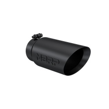 Load image into Gallery viewer, Exhaust Tip 5 Inch O.D. Dual Wall Angled 4 Inch Inlet 12 Inch Length-Black Finish MBRP
