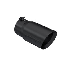 Cargar imagen en el visor de la galería, Exhaust Tip 6 Inch O.D. Dual Wall Angled 5 Inch Inlet 12 Inch Length-Black Finish MBRP