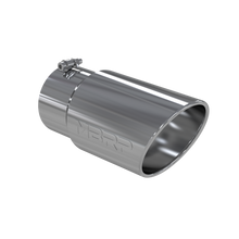 Load image into Gallery viewer, Exhaust Tail Pipe Tip 6 Inch O.D. Angled Rolled End 5 Inch Inlet 12 Inch Length T304 Stainless Steel MBRP