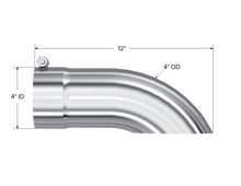 Load image into Gallery viewer, Exhaust Tail Pipe Tip 4 Inch O.D. Turn Down 4 Inch Inlet 12 Inch Length T304 Stainless Steel MBRP