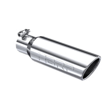 Load image into Gallery viewer, Exhaust Tip 3 1/2 Inch O.D. Angled Rolled End 2 1/2 Inch Inlet 12 Inch Length T304 Stainless Steel MBRP