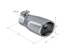 Load image into Gallery viewer, Exhaust Tip 3.75 Inch O.D. Oval 2.5 Inch Inlet 7 Inch Length T304 Stainless Steel MBRP