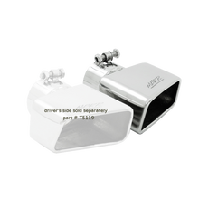 Load image into Gallery viewer, Exhaust Tip 4 3/4 Inch X 3 Inch ID Rectangle Angled Cut 3 Inch O.D. Inlet Passenger Side 7 3/8 Inch Length T304 Stainless Steel MBRP