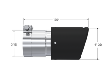 Cargar imagen en el visor de la galería, Exhaust Tip 4 Inch O.D. Dual Wall Angled 3 Inch Inlet 7.7 Inch Length Carbon Fiber MBRP