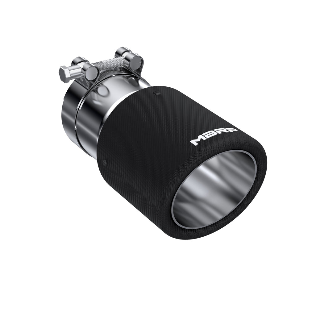 Exhaust Tip 4 Inch O.D. Dual Wall Angled 3 Inch Inlet 7.7 Inch Length Carbon Fiber MBRP