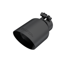 Load image into Gallery viewer, Exhaust Tip 4 Inch O.D. Dual Wall Angled Black Fits Aluminized Steel 2 1/2 Inch Systems MBRP