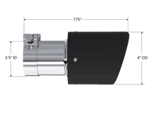 Cargar imagen en el visor de la galería, Exhaust Tip 4 Inch O.D. Dual Wall Angled 2.5 Inch Inlet 7.7 Inch Length Carbon Fiber MBRP