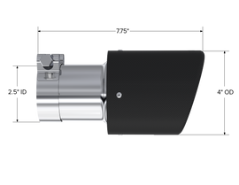 Exhaust Tip 4 Inch O.D. Dual Wall Angled 2.5 Inch Inlet 7.7 Inch Length Carbon Fiber MBRP