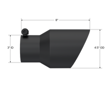 Cargar imagen en el visor de la galería, Exhaust Tip 4 1/2 Inch O.D. Dual Wall Angled Fits Aluminized Steel 3 Inch Systems MBRP