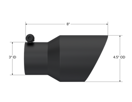 Exhaust Tip 4 1/2 Inch O.D. Dual Wall Angled Fits Aluminized Steel 3 Inch Systems MBRP