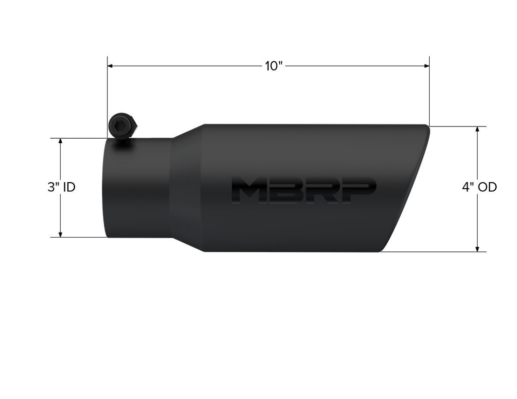 Universal 4.5 Angled MBRP Black Series Exhaust Tail Pipe Tip MBRP