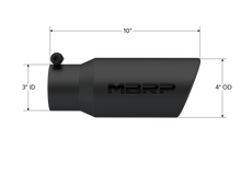 Load image into Gallery viewer, Universal 4.5 Angled MBRP Black Series Exhaust Tail Pipe Tip MBRP