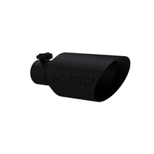 Load image into Gallery viewer, Exhaust Tip 4 1/2 Inch O.D. Dual Wall Angle Rolled End 2.5 Inch Inlet 11 Inch Length Black Coated MBRP