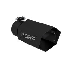 Load image into Gallery viewer, Universal 4 Inch Hexagon Shaped 3 Inch ID Inlet 10 Inch Assembled Stainless Hardware MBRP Armor BLK Exhaust Tip MBRP