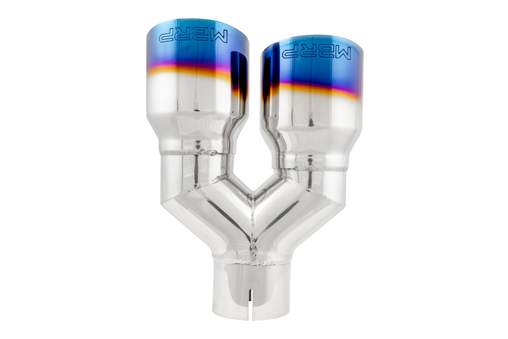 T304 Stainless Steel Burnt End Tip 2.5 Inch ID Dual 3.5 Inch OD Out 9.5 Inch Length Single Wall MBRP