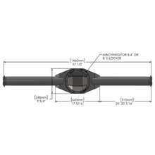 Load image into Gallery viewer, Fabricated 05-15 Tacoma Rear Axle Housing w/ Inspection Hole 8 Inch E-Locker 1/4 Inch Wall Trail Gear
