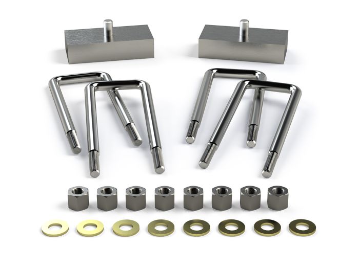 Teraflex Rear Block & U-Bolt Kit | 1.25in. Tall x 2-3/8in. Wide | 1995 - 2023 Toyota Tacoma & 2000 - 2021 Tundra