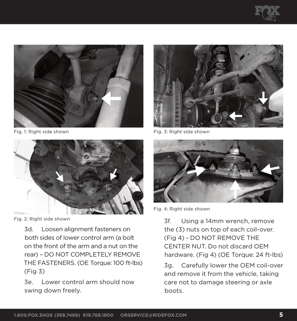 Fox Performance Series 2.0 Snap Ring Coilover IFP Shock (Spring Not incl) | 985-62-001 | Toyota 4Runner / FJ Cruiser & Lexus GX460