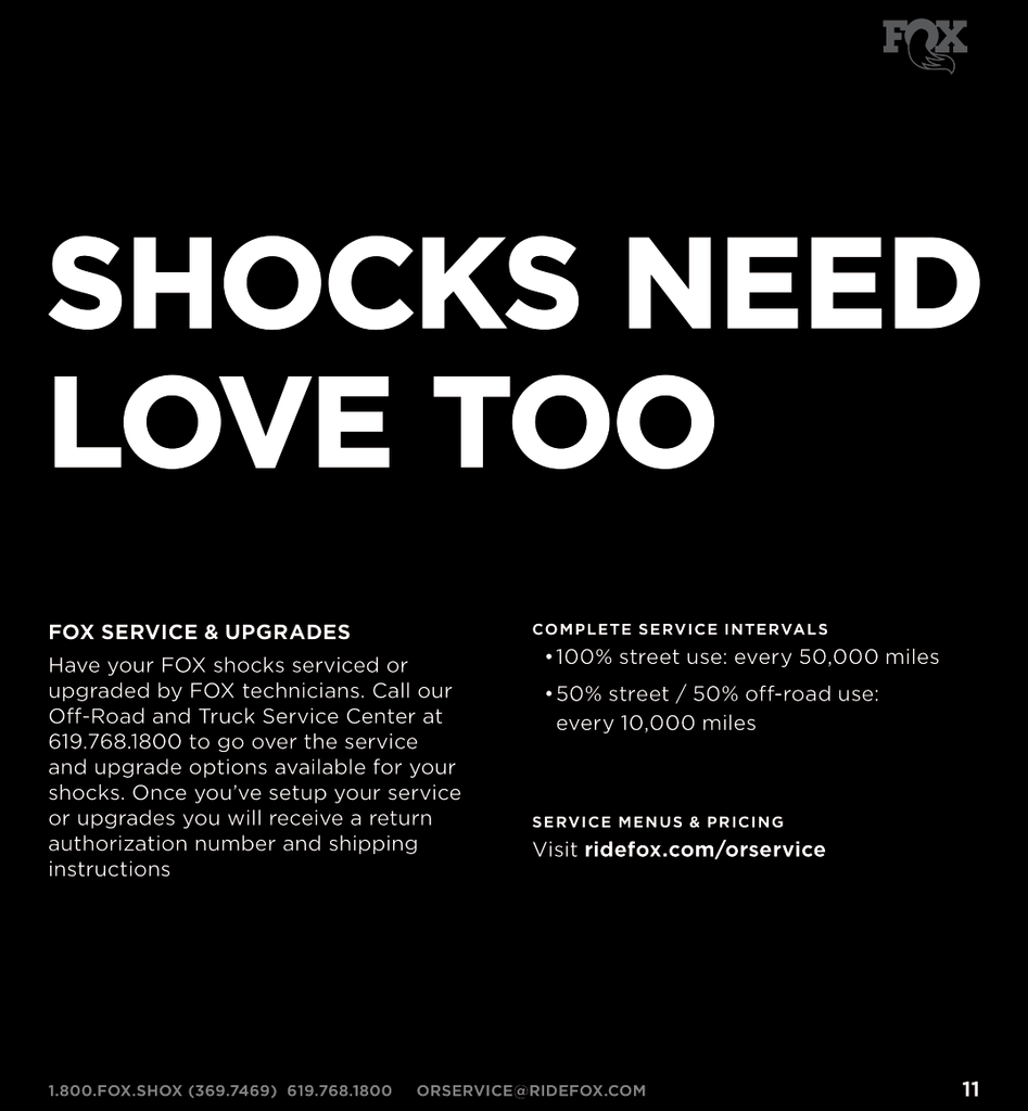 Fox Performance Series 2.0 Snap Ring Coilover IFP Shock (Spring Not incl) | 985-62-001 | Toyota 4Runner / FJ Cruiser & Lexus GX460