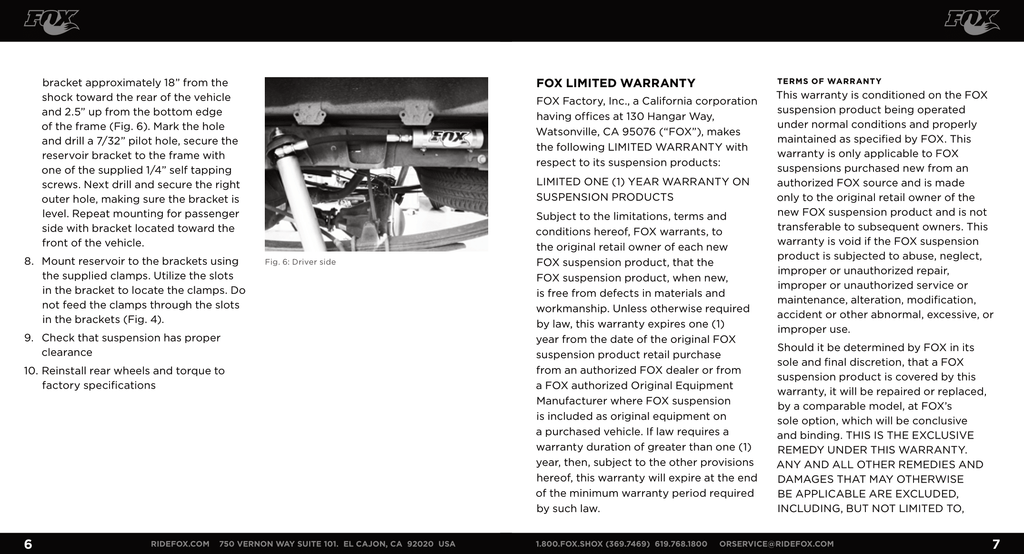 FOX 2.5 FACTORY RACE IFP COILOVER KIT | 883-02-021 | 2007 - 2021 TOYOTA TUNDRA 0 IN. - 2 IN. LIFT