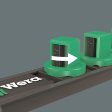 Load image into Gallery viewer, Wera Magnetic Socket Rail A1 Deep 9 Pce Set 1/4&quot; Drive Metric | 05005410001