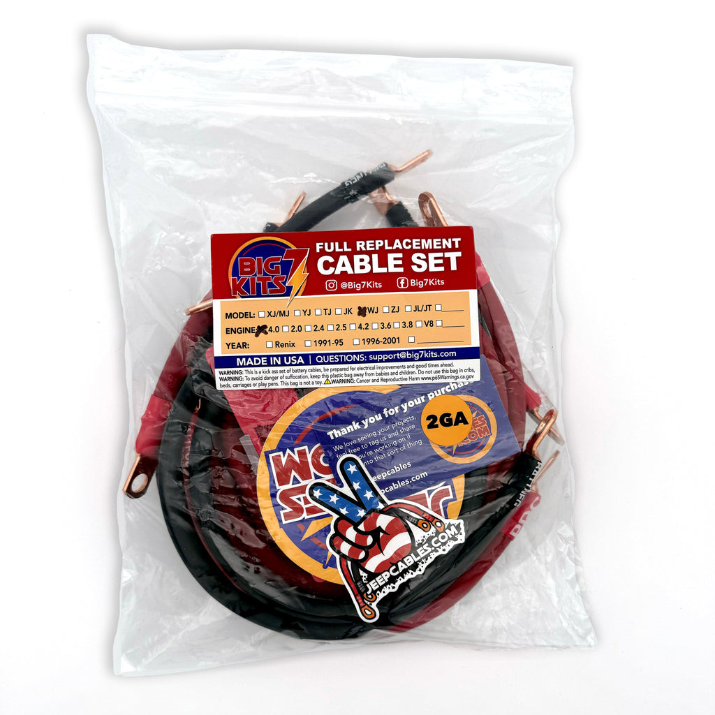 Big 7 Battery Cable Kit 1999 - 2004 Jeep Grand Cherokee WJ