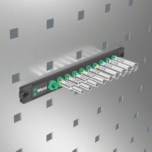Load image into Gallery viewer, Wera Magnetic Socket Rail A1 Deep 9 Pce Set 1/4 in. Drive Metric 005410